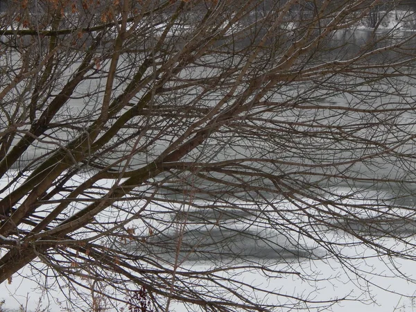 Textura de inverno neve fundo branco e objetos — Fotografia de Stock