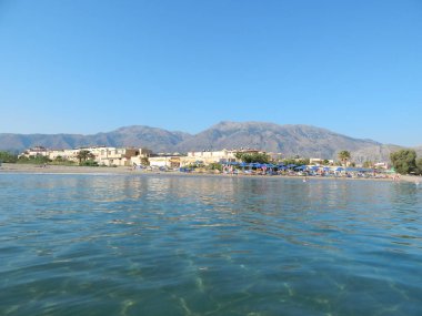 Yunanistan 'ın Girit adasındaki Kavros köyü denizde