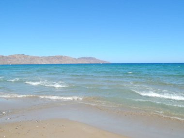 Yunanistan 'ın Girit adasındaki Kavros köyü denizde