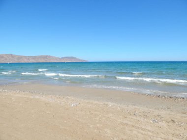 Yunanistan 'ın Girit adasındaki Kavros köyü denizde