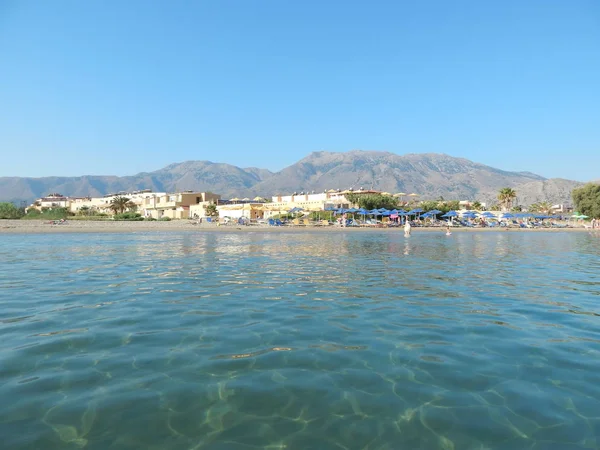 Resor Grekland Kreta Bergen Och Havet — Stockfoto