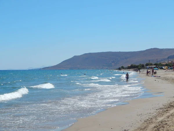 Kavros Pueblo Isla Creta Grecia Mar — Foto de Stock