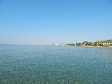 Plaj Akdeniz Kıbrıs Rum Kesimi Larnaka Bölgesi 