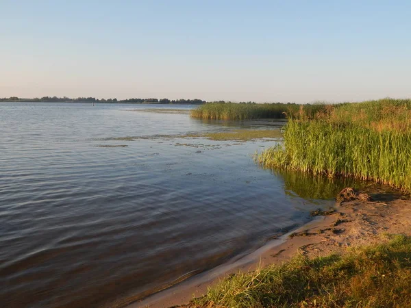 Flusspanorama Hintergrund Und Landschaft Küste — Stockfoto