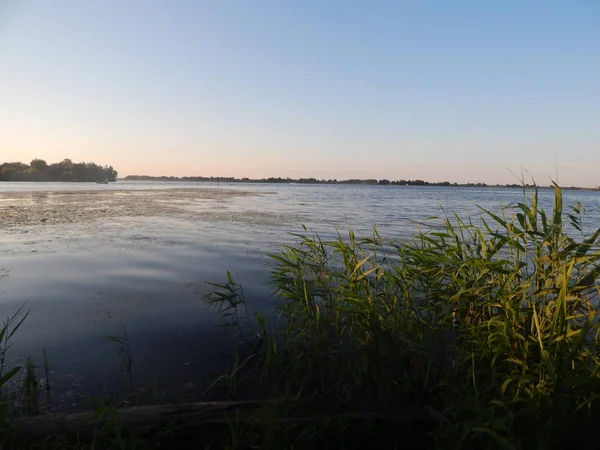 Fleuve Panorama Arrière Plan Paysage Côte — Photo