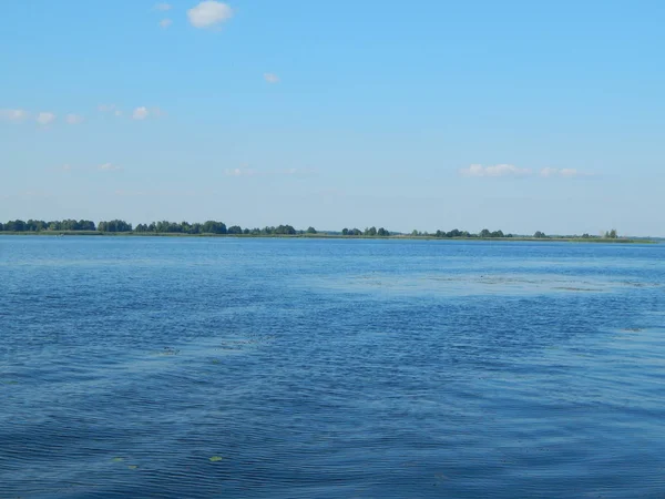 Rzeka Panorama Tło Krajobraz Wybrzeża — Zdjęcie stockowe