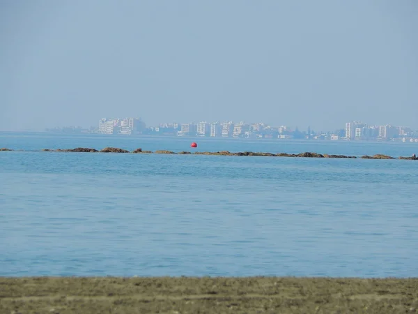 Stranden Medelhavet Resa Till Cypern Larnaca Regionen — Stockfoto