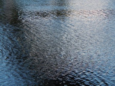 Su doku nehir yüzeyinde ripples