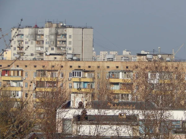 Panorama Cidade Moderna Área Dormir — Fotografia de Stock