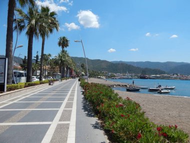 Türkiye'de tatil beldesi Ege Denizi üzerinde Marmaris'te