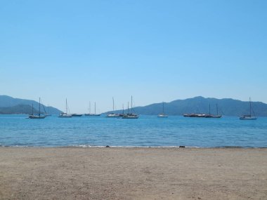 Türkiye'de tatil beldesi Ege Denizi üzerinde Marmaris'te