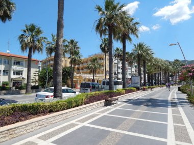 Türkiye'de tatil beldesi Ege Denizi üzerinde Marmaris'te