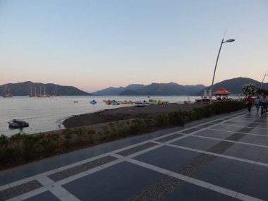 Türkiye'de tatil beldesi Ege Denizi üzerinde Marmaris'te