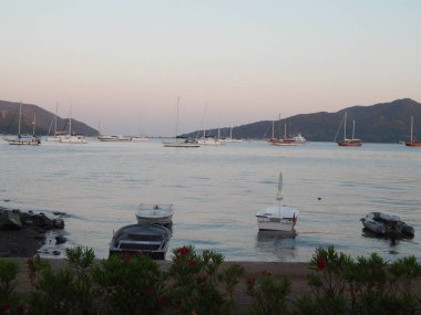 Türkiye'de tatil beldesi Ege Denizi üzerinde Marmaris'te