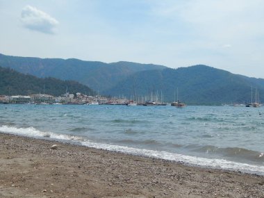 Türkiye'de tatil beldesi Ege Denizi üzerinde Marmaris'te