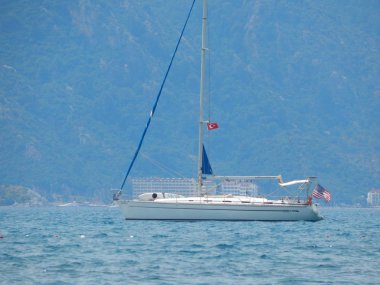 Türkiye'de tatil beldesi Ege Denizi üzerinde Marmaris'te