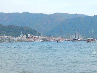 Türkiye'de tatil beldesi Ege Denizi üzerinde Marmaris'te