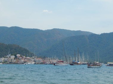 Türkiye'de tatil beldesi Ege Denizi üzerinde Marmaris'te