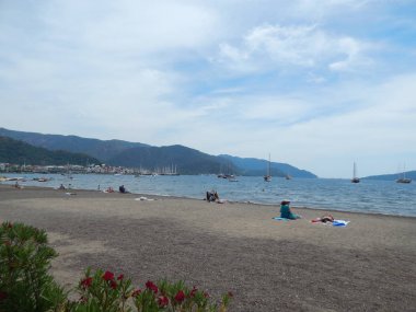 Türkiye'de tatil beldesi Ege Denizi üzerinde Marmaris'te