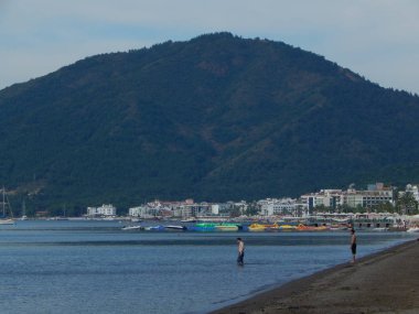 Türkiye'de tatil beldesi Ege Denizi üzerinde Marmaris'te