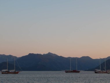 Türkiye'de tatil beldesi Ege Denizi üzerinde Marmaris'te