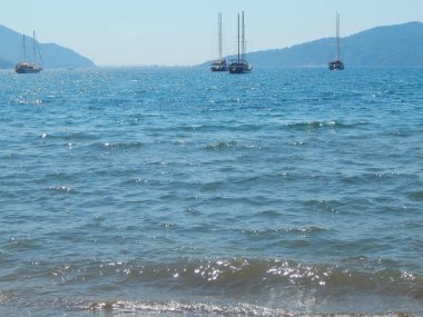 Türkiye'de tatil beldesi Ege Denizi üzerinde Marmaris'te