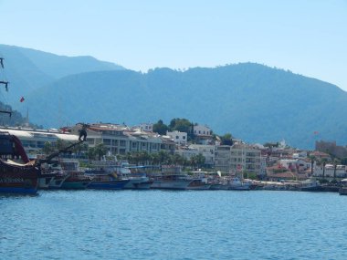 Türkiye'de tatil beldesi Ege Denizi üzerinde Marmaris'te