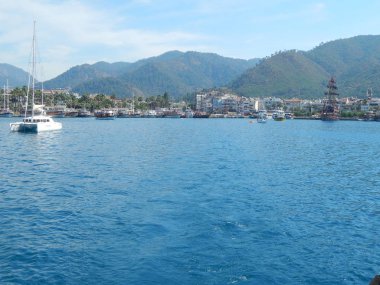Türkiye'de tatil beldesi Ege Denizi üzerinde Marmaris'te