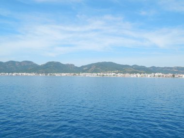 Türkiye'de tatil beldesi Ege Denizi üzerinde Marmaris'te