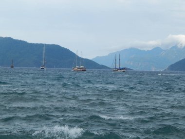 Türkiye'de tatil beldesi Ege Denizi üzerinde Marmaris'te