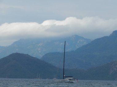 Türkiye'de tatil beldesi Ege Denizi üzerinde Marmaris'te