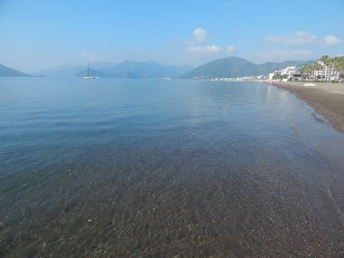 Türkiye'de tatil beldesi Ege Denizi üzerinde Marmaris'te