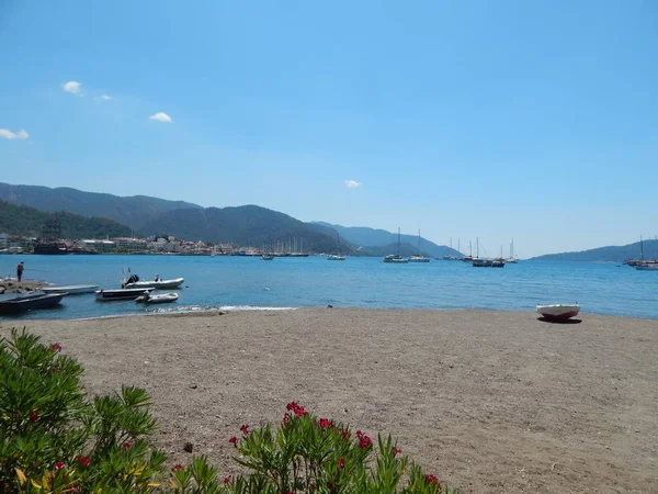 Türkiye'de tatil beldesi Ege Denizi üzerinde Marmaris'te