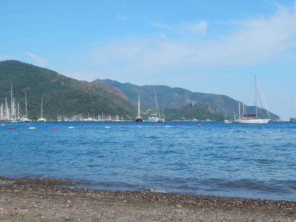 Türkiye'de tatil beldesi Ege Denizi üzerinde Marmaris'te