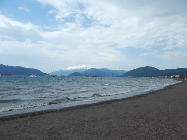 Türkiye'de tatil beldesi Ege Denizi üzerinde Marmaris'te