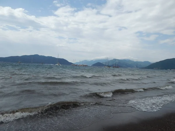 Türkiye'de tatil beldesi Ege Denizi üzerinde Marmaris'te