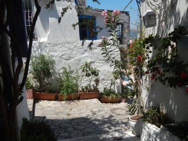 Marmaris Türkiye'nin Ege Denizi'nde Akdeniz mimarisi