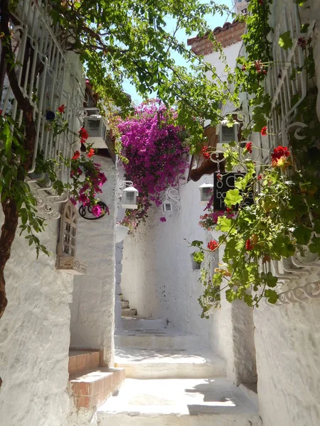Marmaris Türkiye'nin Ege Denizi'nde Akdeniz mimarisi