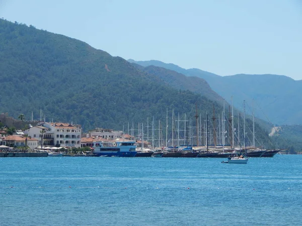 Yachting Marina Marmaris Törökország Resort Városban Égei Tenger — Stock Fotó