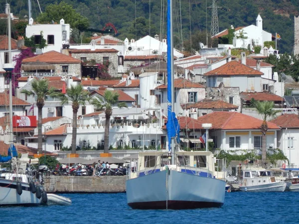 Żeglarstwo Marina Marmaris Turcji Kurort Wybrzeżu Morza Egejskiego — Zdjęcie stockowe