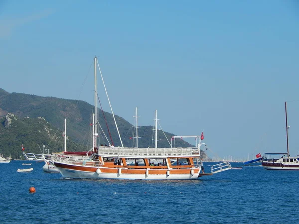 Yachting Marina Marmaris Turkiet Semesterort Egeiska Havet — Stockfoto