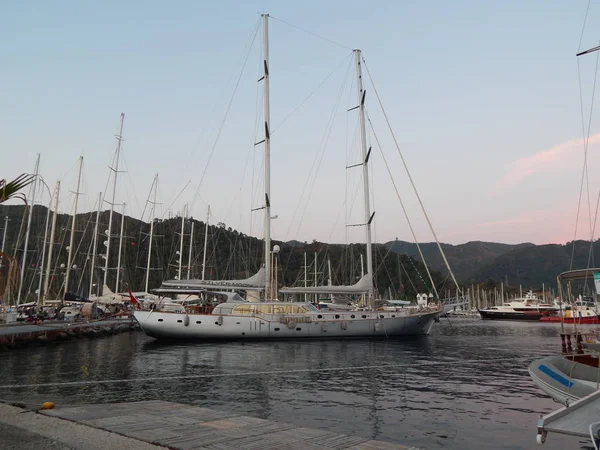 Żeglarstwo Marina Marmaris Turcji Kurort Wybrzeżu Morza Egejskiego — Zdjęcie stockowe