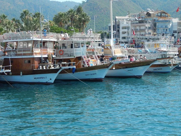 Яхтинг Пристань Яхт Мармариса Туреччині Курортне Містечко Узбережжі Егейського Моря — стокове фото
