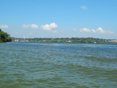 Panorama manzara doğa gündoğumu günbatımı, nehir
