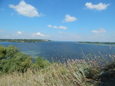 Panorama manzara doğa gündoğumu günbatımı, nehir