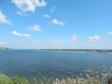 Panorama manzara doğa gündoğumu günbatımı, nehir