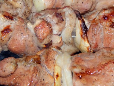 Şiş kebap fry adet et şiş ve şenlik ateşi