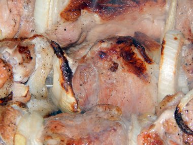 Şiş kebap fry adet et şiş ve şenlik ateşi