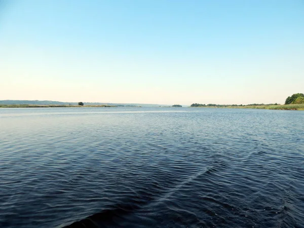 Panorama Och Landskapet Floden Båt — Stockfoto