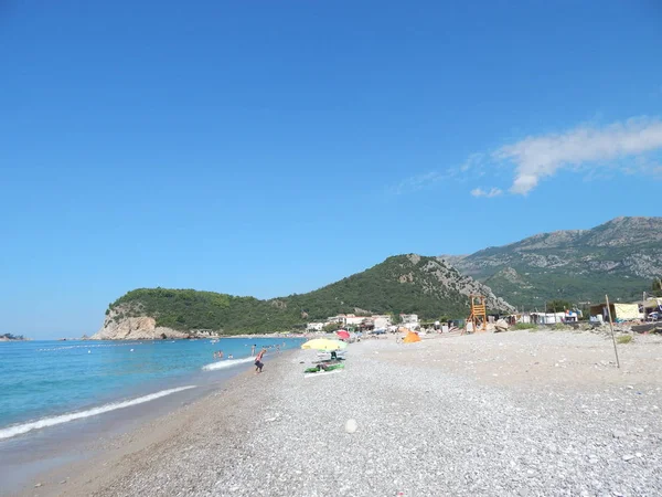 Buljarica Beach Petrovac Montenegro Viaggio Mare Adriatico — Foto Stock
